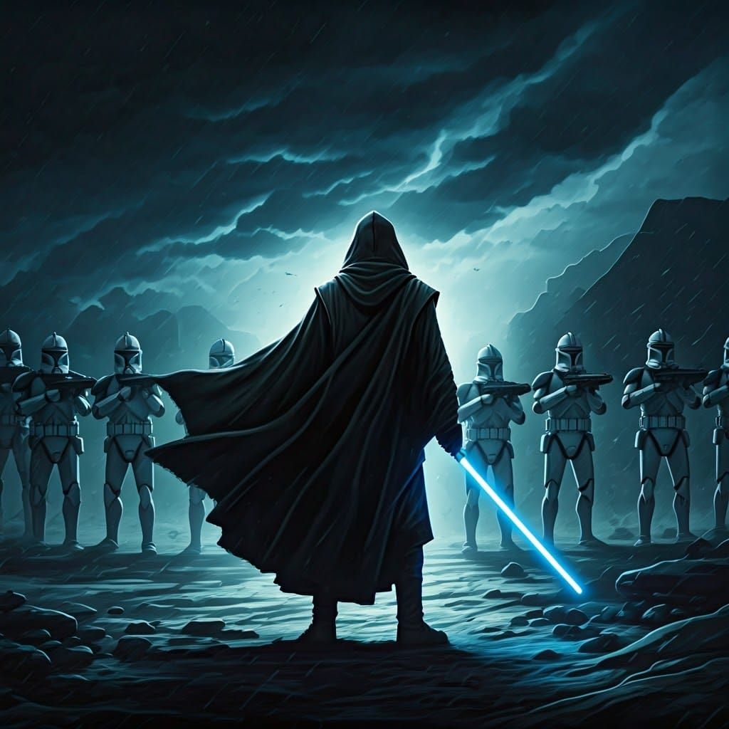 Jedi Confrontation: A Star Wars Movie Poster