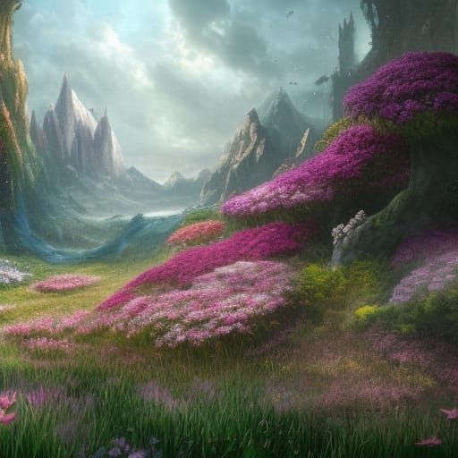 Mother Nature's Breeze: A Fantastical Landscape