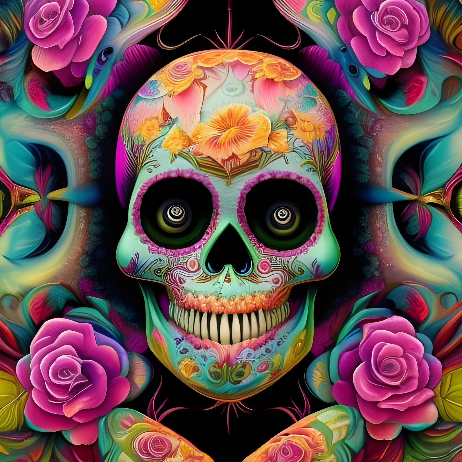 Colourful Candy Skull