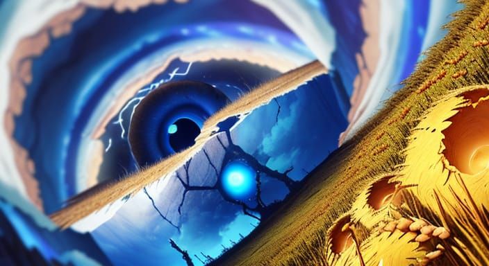 "... and the sky cracked, as the final layers of reality beg...