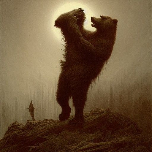 Horrific Man-Eating Plant Devouring Bear