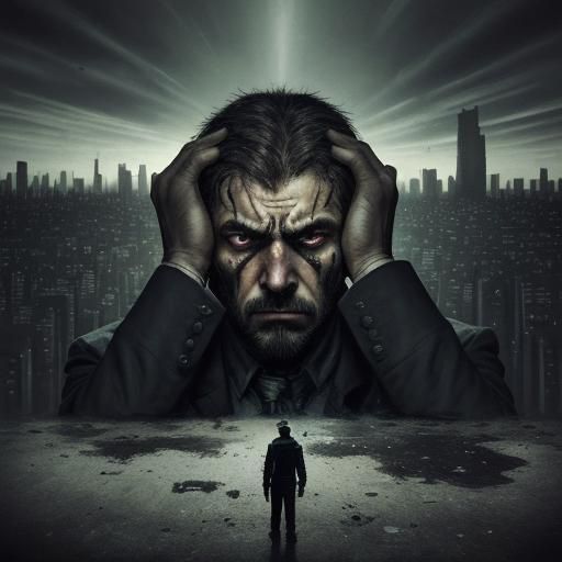 Man's Despair: A Powerful Depiction of Hopelessness