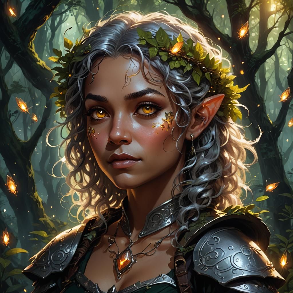 Halfling Entertainer in Mystical Forest: Fantasy Art