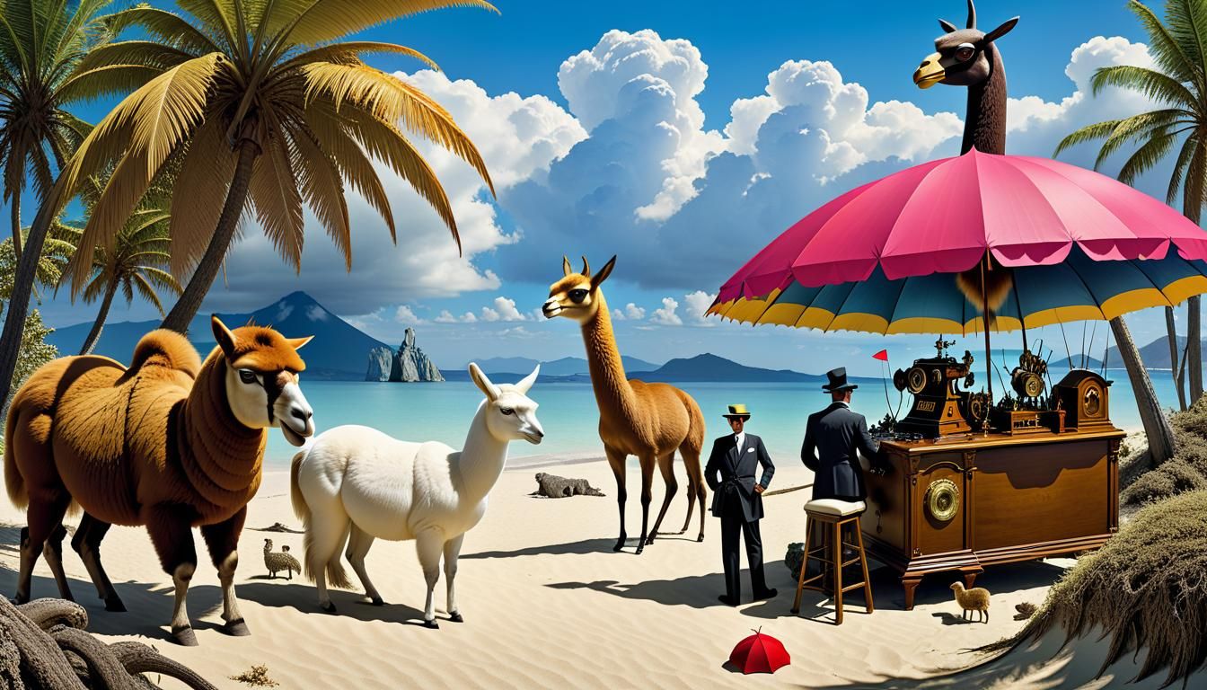 Surreal Cryptid Taxidermists on a Fantasy Island