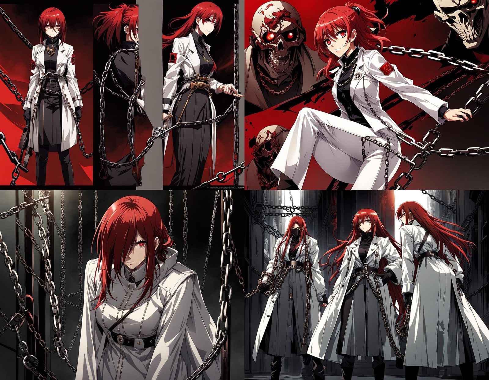 Anime Horror: Chained Woman in Straitjacket