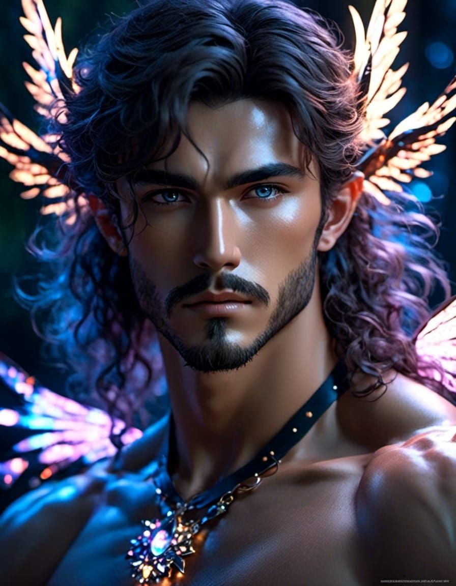 Fae King Portrait in Anime Realism 3D
