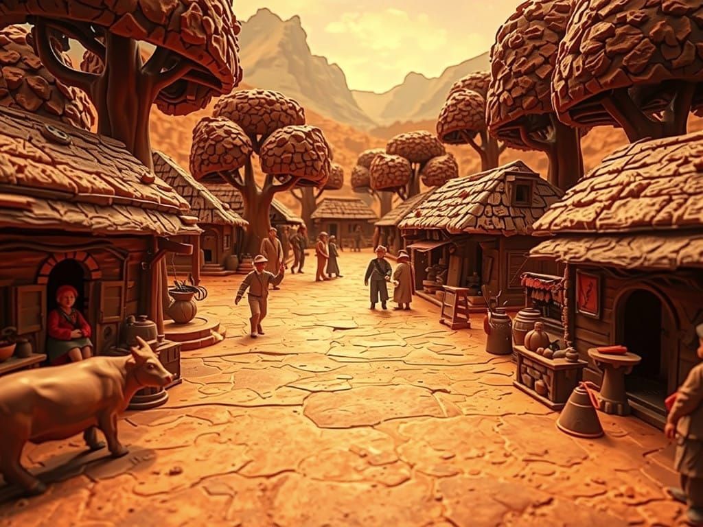 Claymation: Village-scape