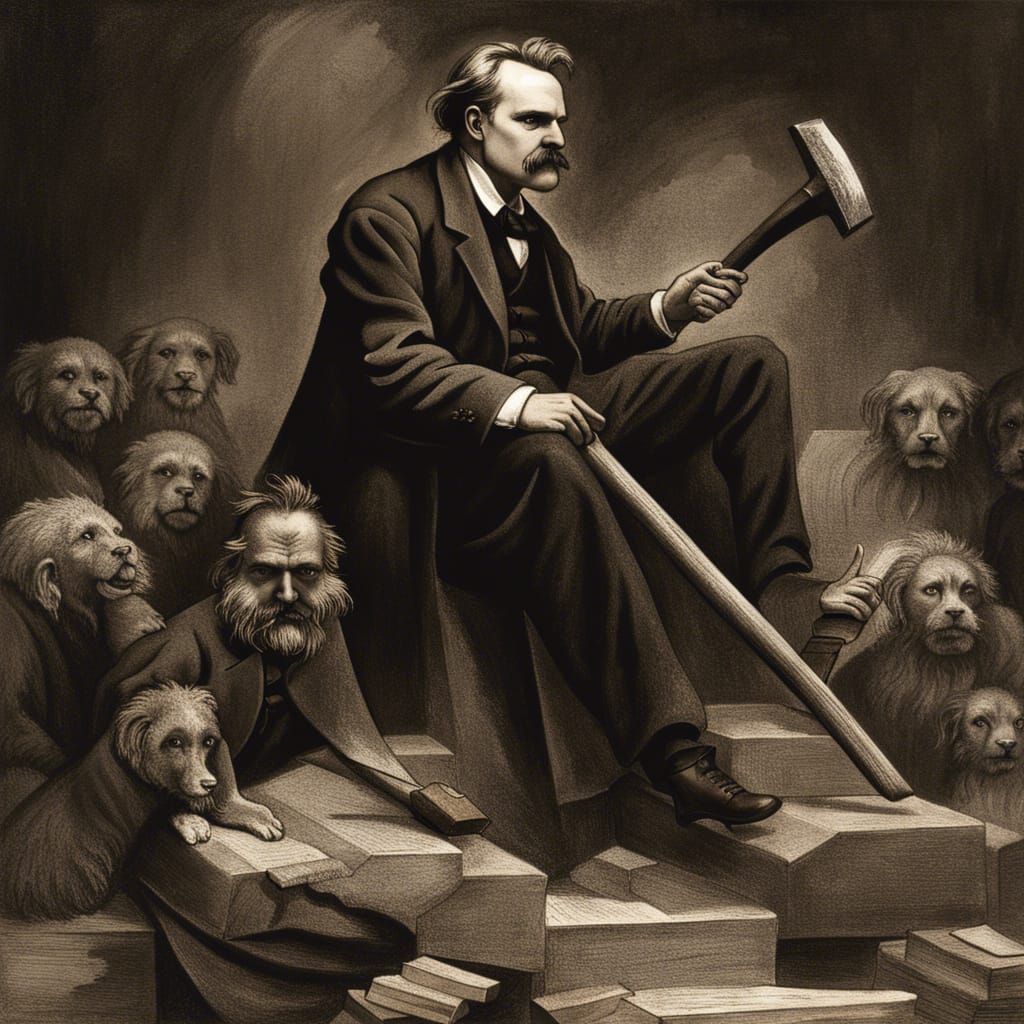 Nietzsche's Hammer: Demolishing Idols in Hyperrealistic Styl...