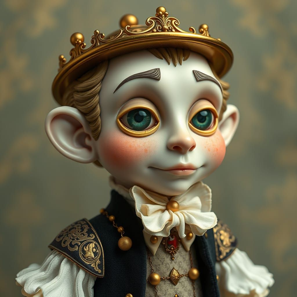 Cogsworth as Clockwork Automaton in 18th Century Style