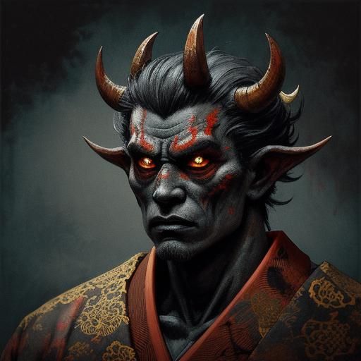 Eerie Japanese Demon Emerges from Ukiyo-e Painting