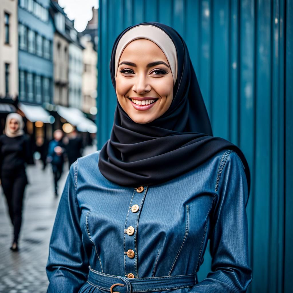 Beautiful Hijabi Woman in Copenhagen