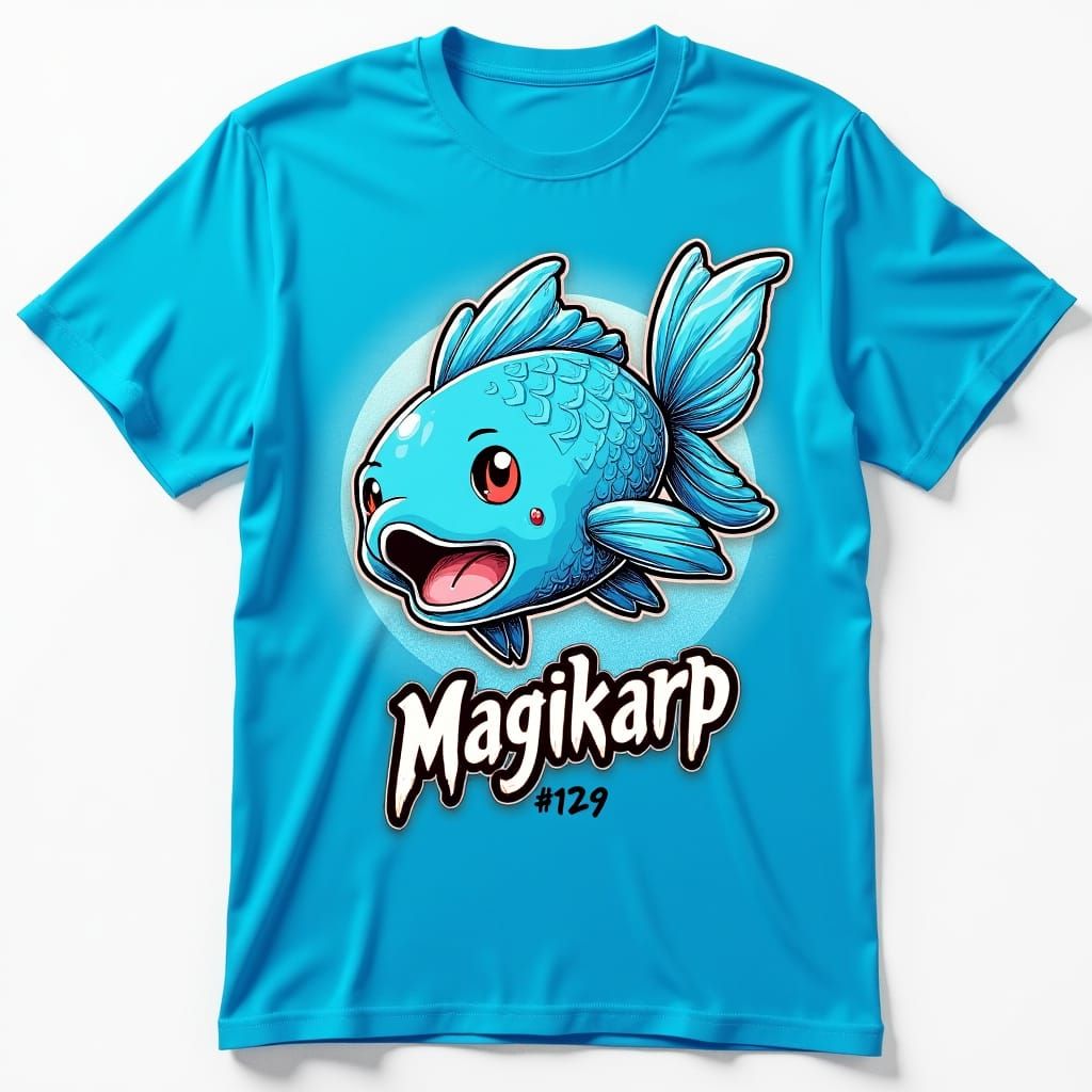 Magikarp Anime T-Shirt Design in Key Visual Style