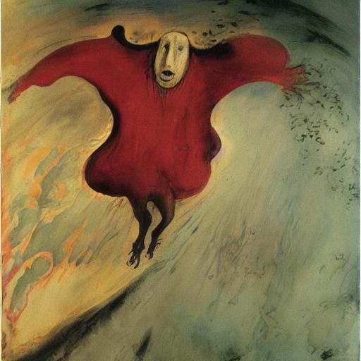 Surreal Sack Figure in Gouache and Watercolor