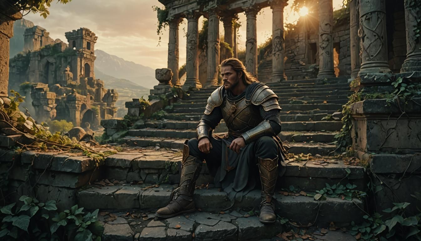 Crestfallen Warrior in Ruined Kingdom: Romanticism Style