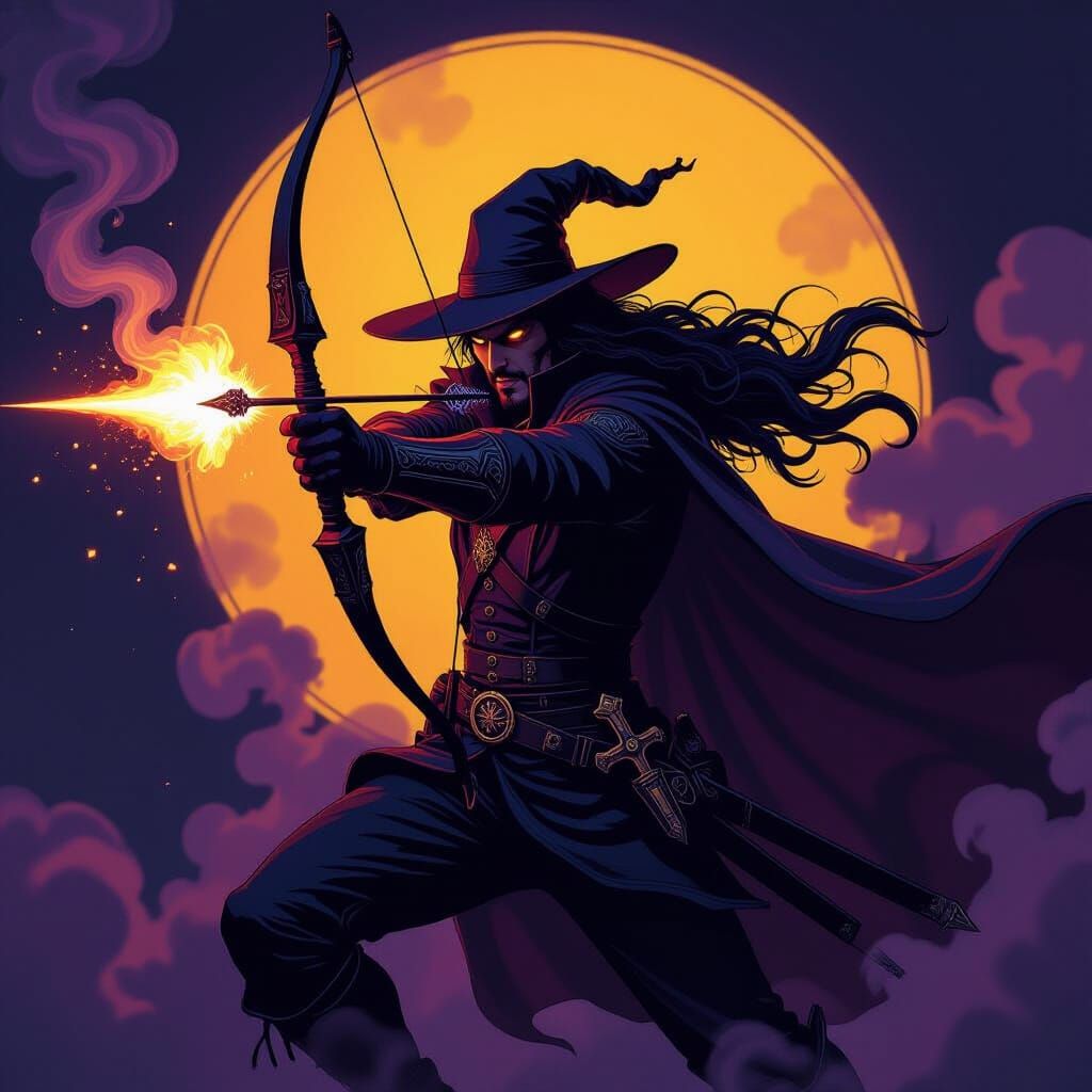 Vampire Hunter with Crossbow and Crucifix in Dark Fantasy St...