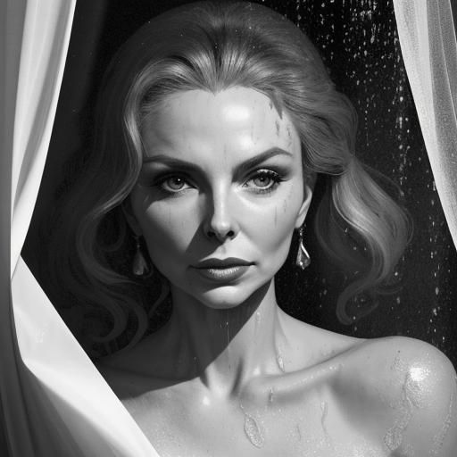 Janet Leigh inspired by Alfred Hitchcock’s Psycho