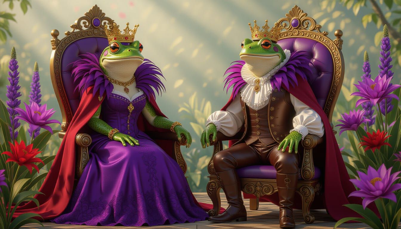 Frog Royalty in Hyperdetailed Photorealistic 3D