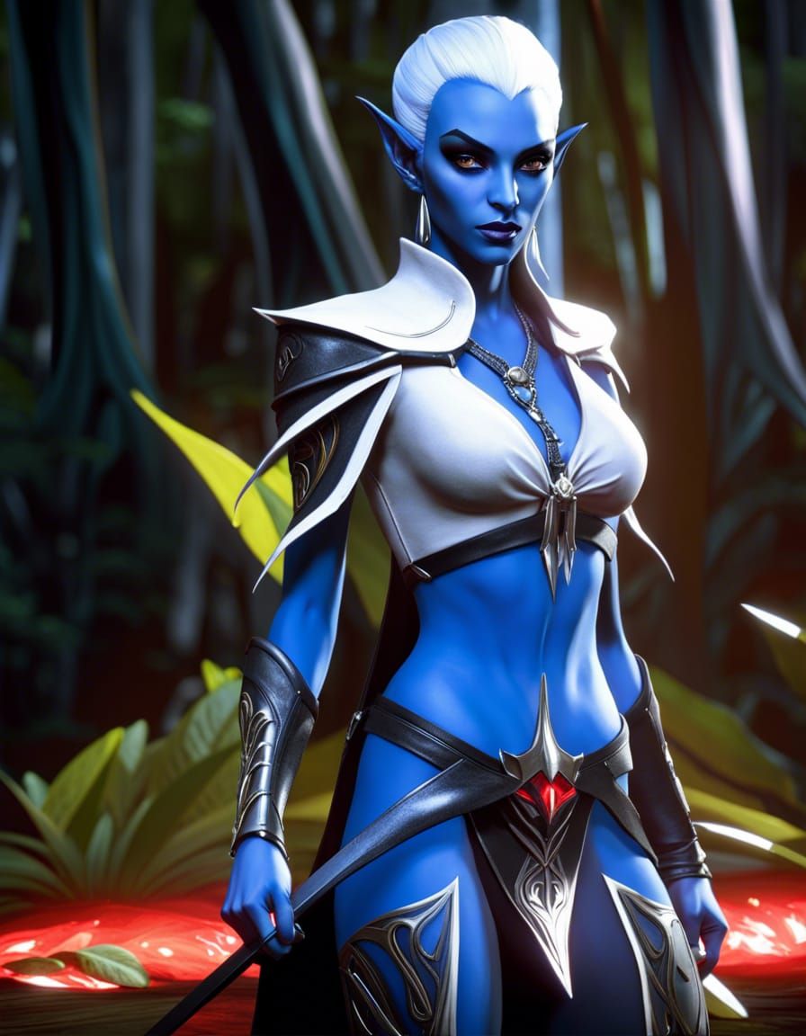 Dark Elf Vampire Assassin in Mangrove Forest
