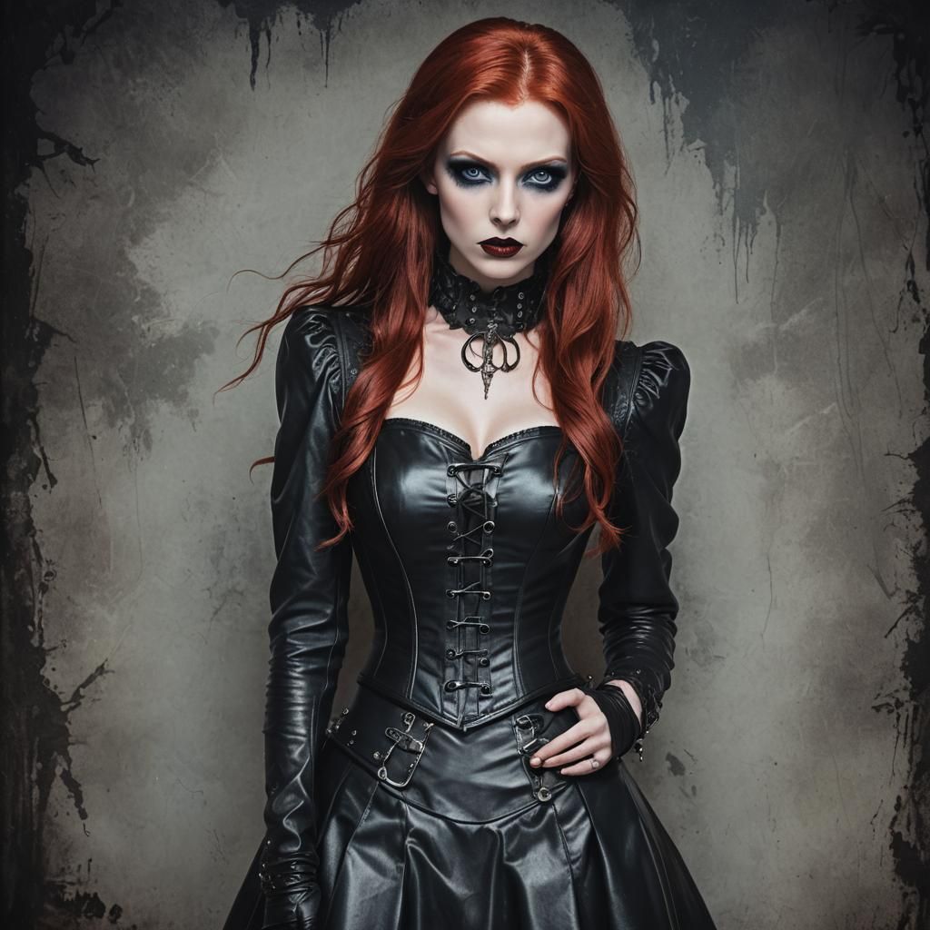 Vampire with Red Hair and Blue Eyes