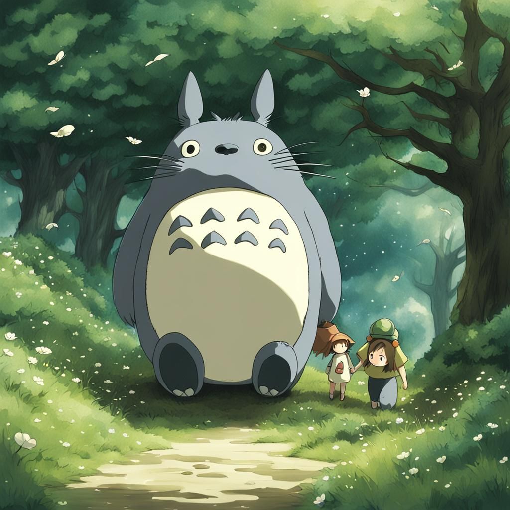 Totoro in Anime Key Visual Style