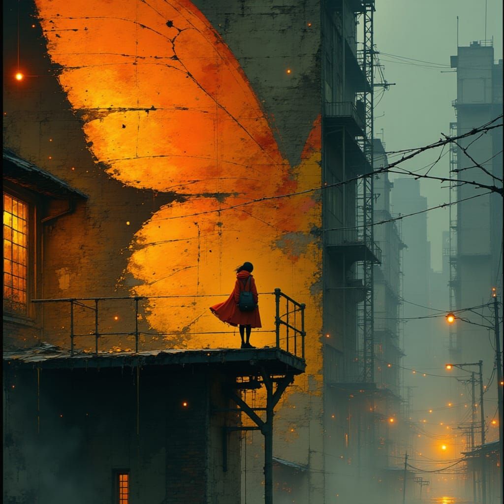 Street Artist Witnesses Luminous Monarch Mural Transformatio...