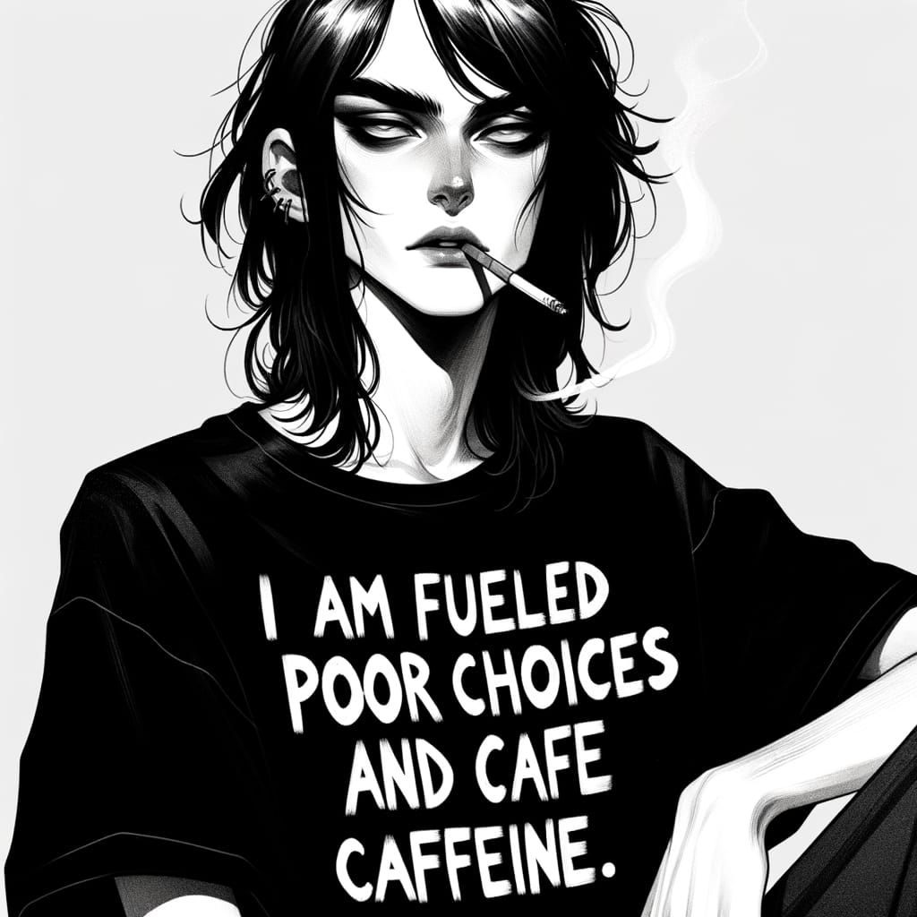 Rough Sketch of a Rebellious Anime Character