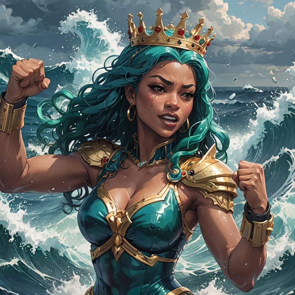 Ocean Punching Queen: AI Interpretation