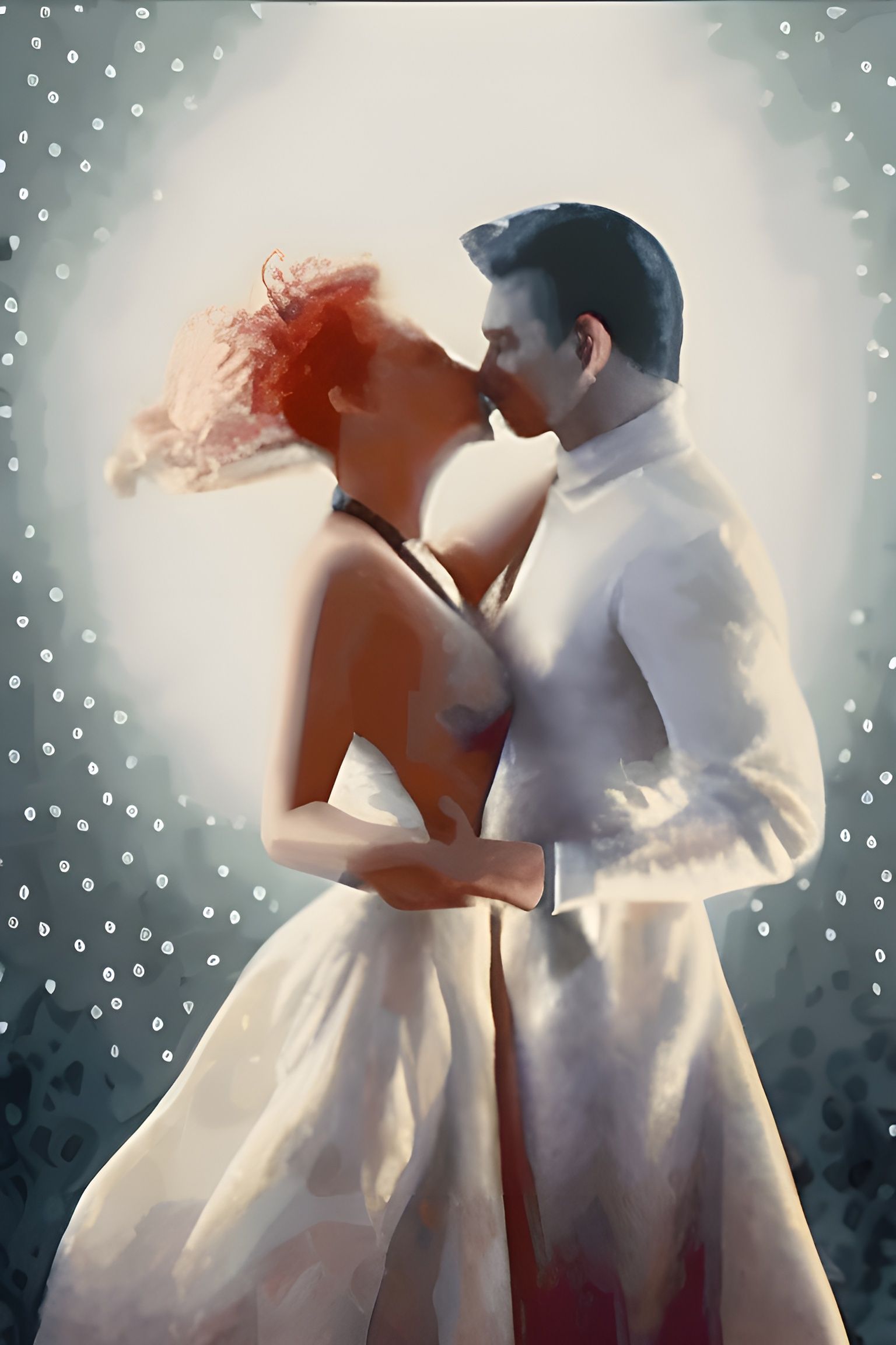 Magician model pointillism beautiful IMAX