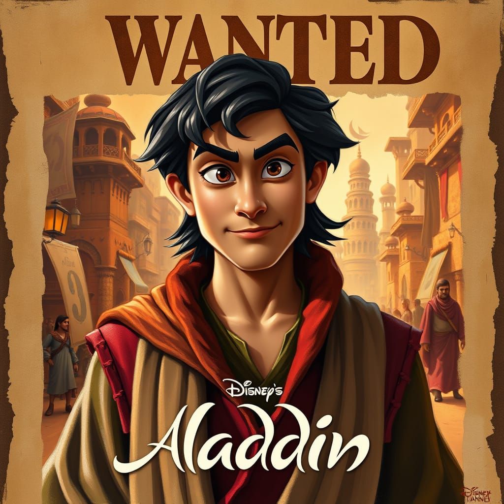 Aladdin in Earth-Toned Robes, Agrabah Streets