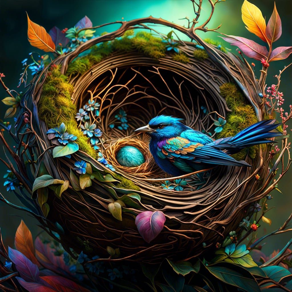Magical Bird's Nest Fantasycore Artwork