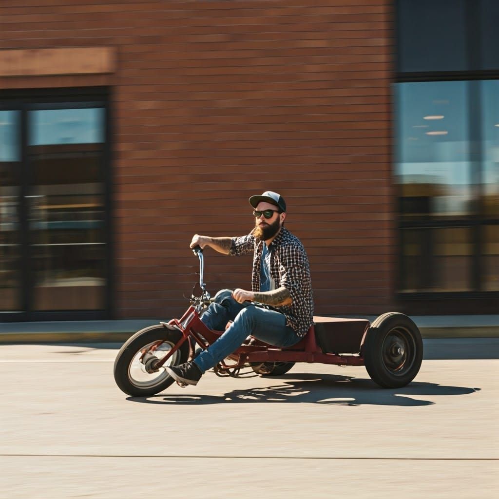 Tricycle Crash into Sports Bar in Documentary Style