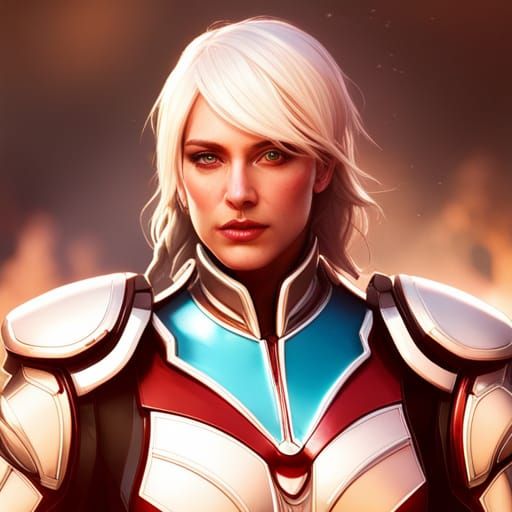 Arctic Superhero Portrait in Hyperdetailed Style