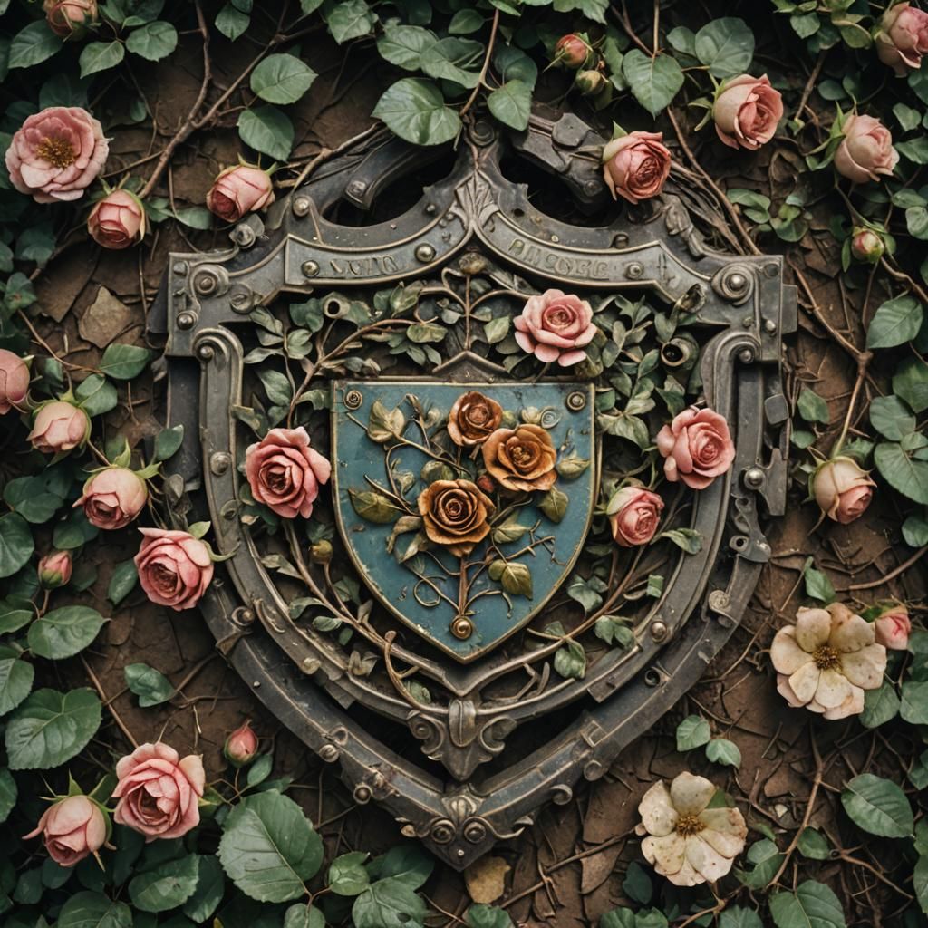 Decayed Rose Shield: Ancient Detail Cinematic Still