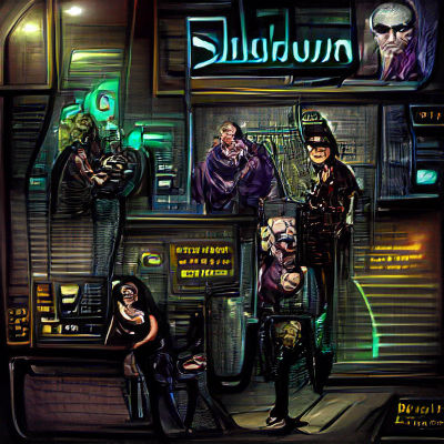 Neon Cityscape in Cyberpunk Style