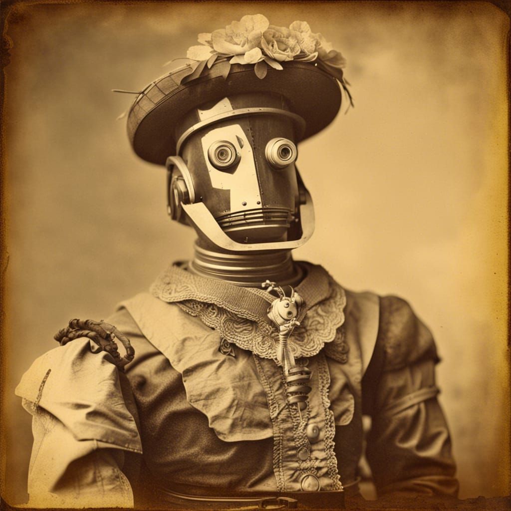 Robot in Frontier Clothing: Antique Portrait