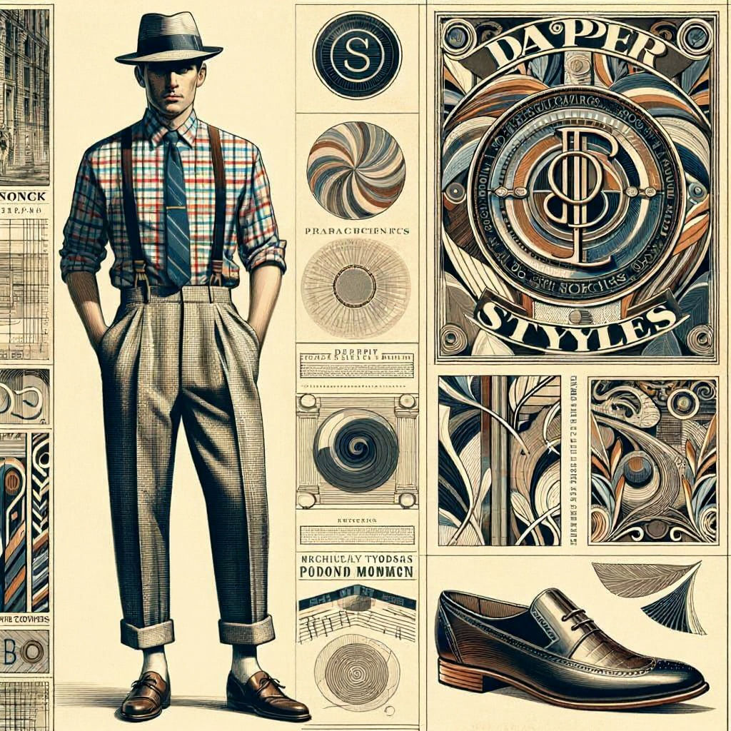 1950s Men's Fashion Magazine Cover Illustration