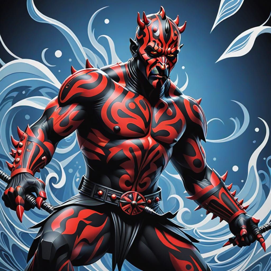 Darth Maul Abstract Vector Fractal Art