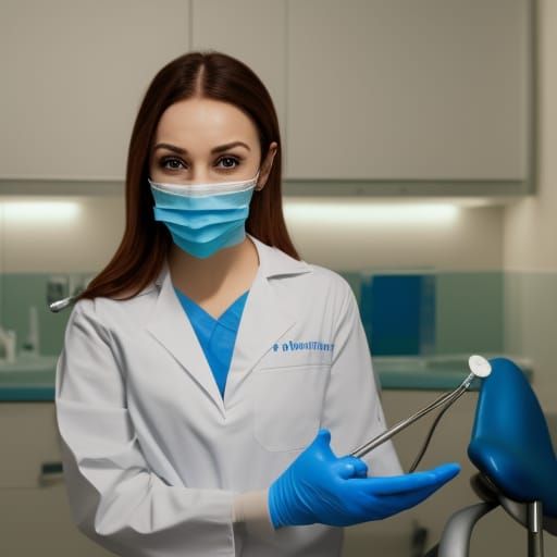 Happy Dentist in Modern Office: 3D Game Graphics