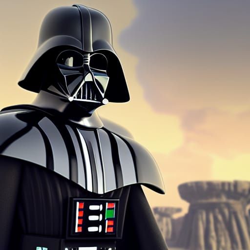 Darth Vader in a Ruined Landscape