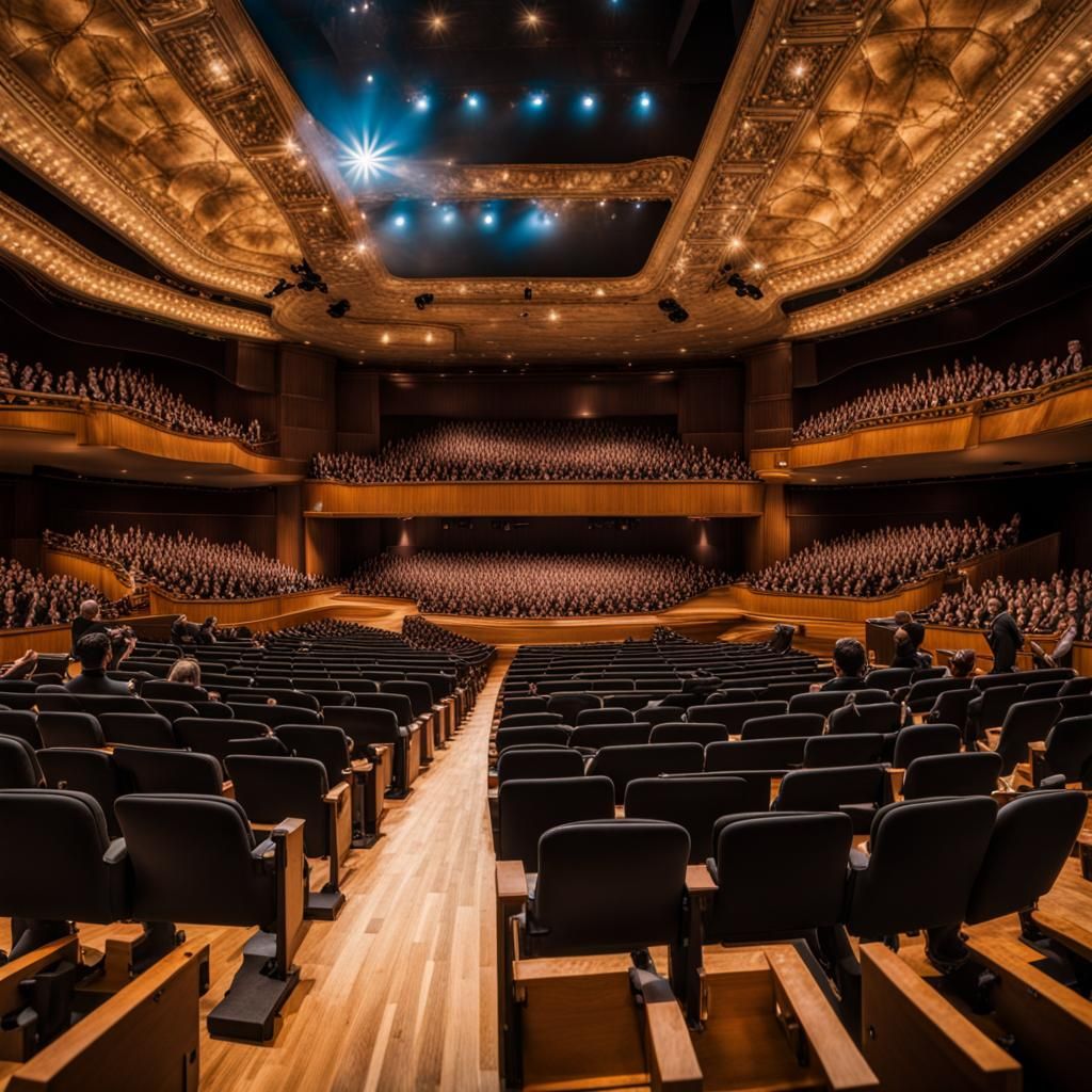 Lively Auditorium Scene with Cheering Audience