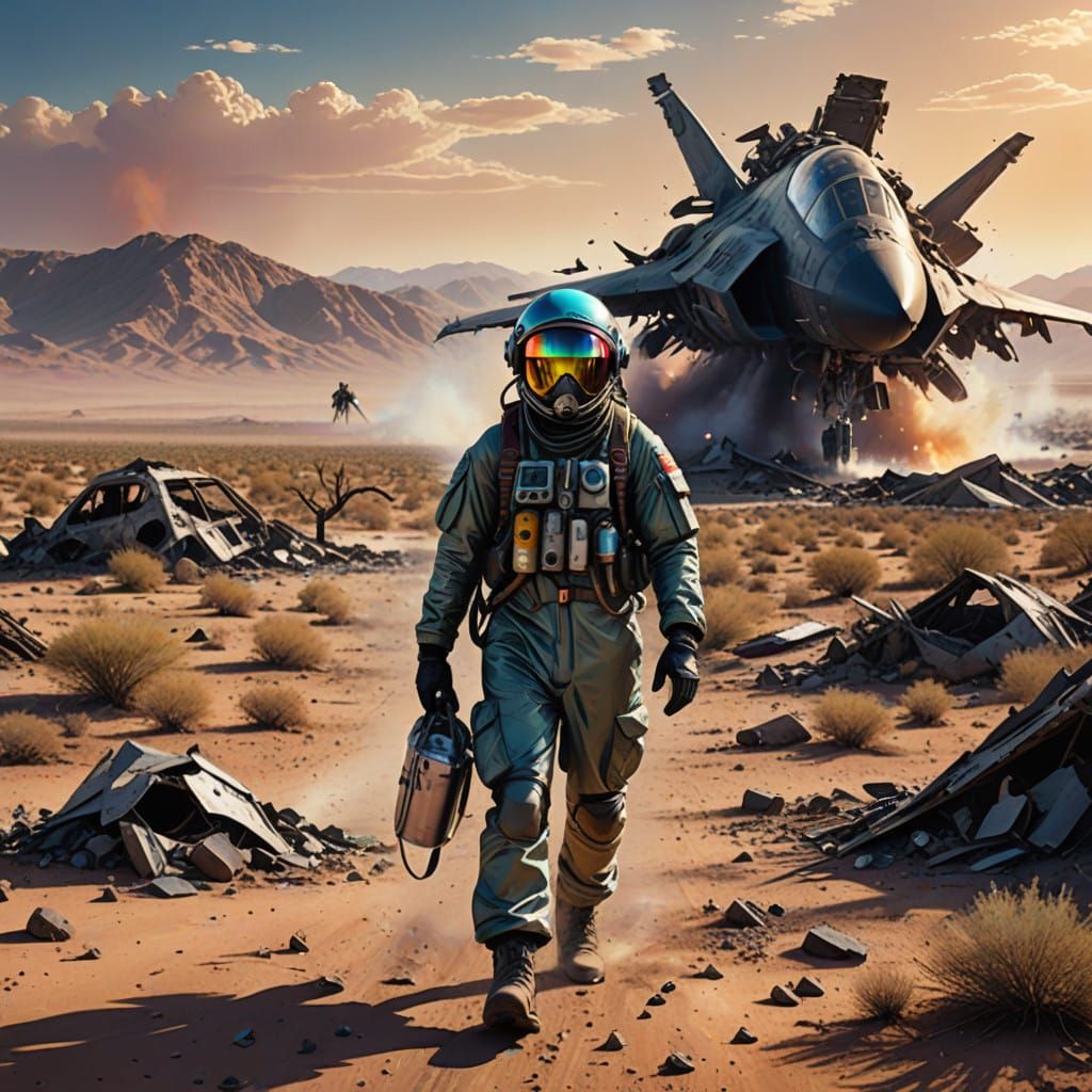 Crash: A Lone Pilot's Desperate Escape in a Desert Wasteland