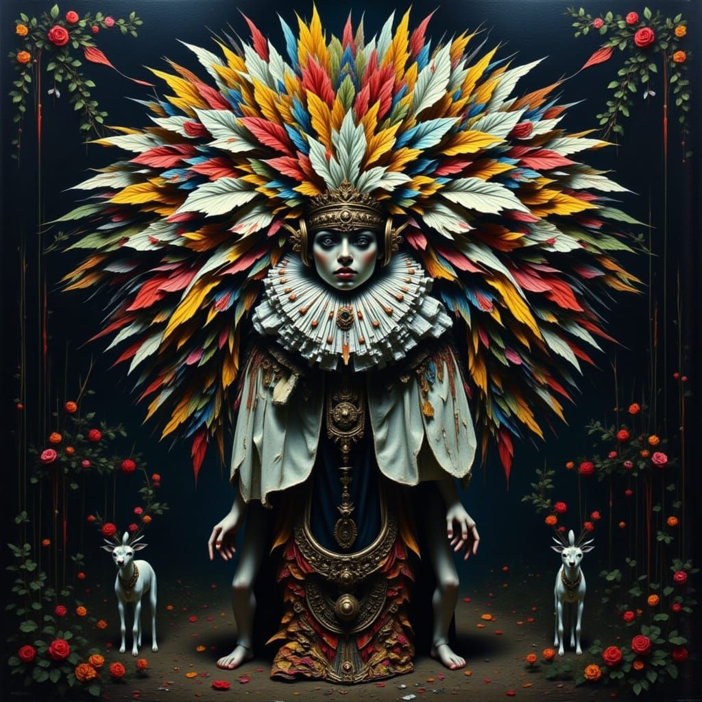 Vibrant Punk Aesthetic in Digital Art Style