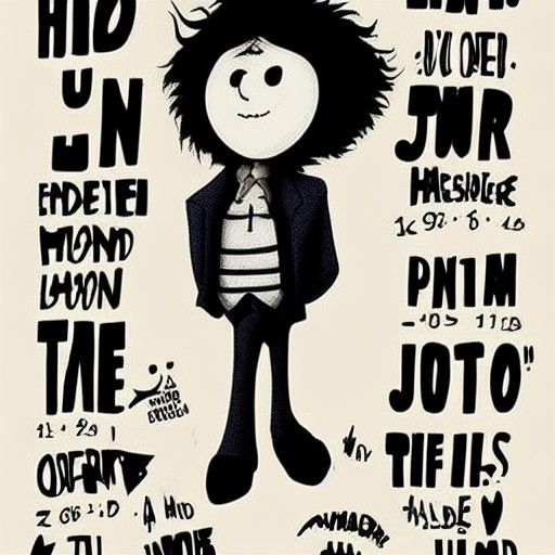 Gothic Little Man in Burtonesque Style