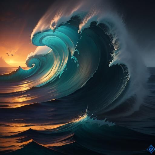 Beneath the Waves: An Ocean Matte Painting