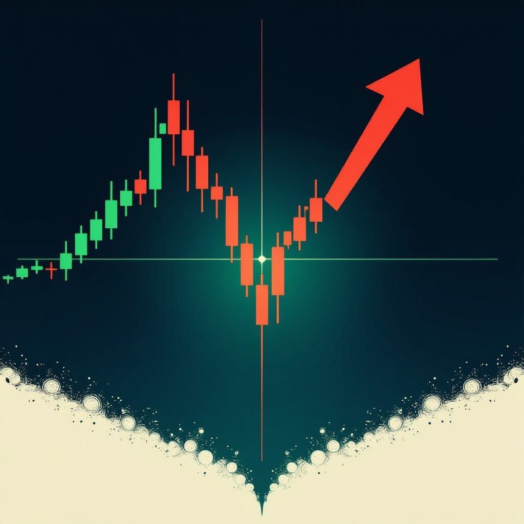 Bearish Candlestick Chart with Downward Trend
