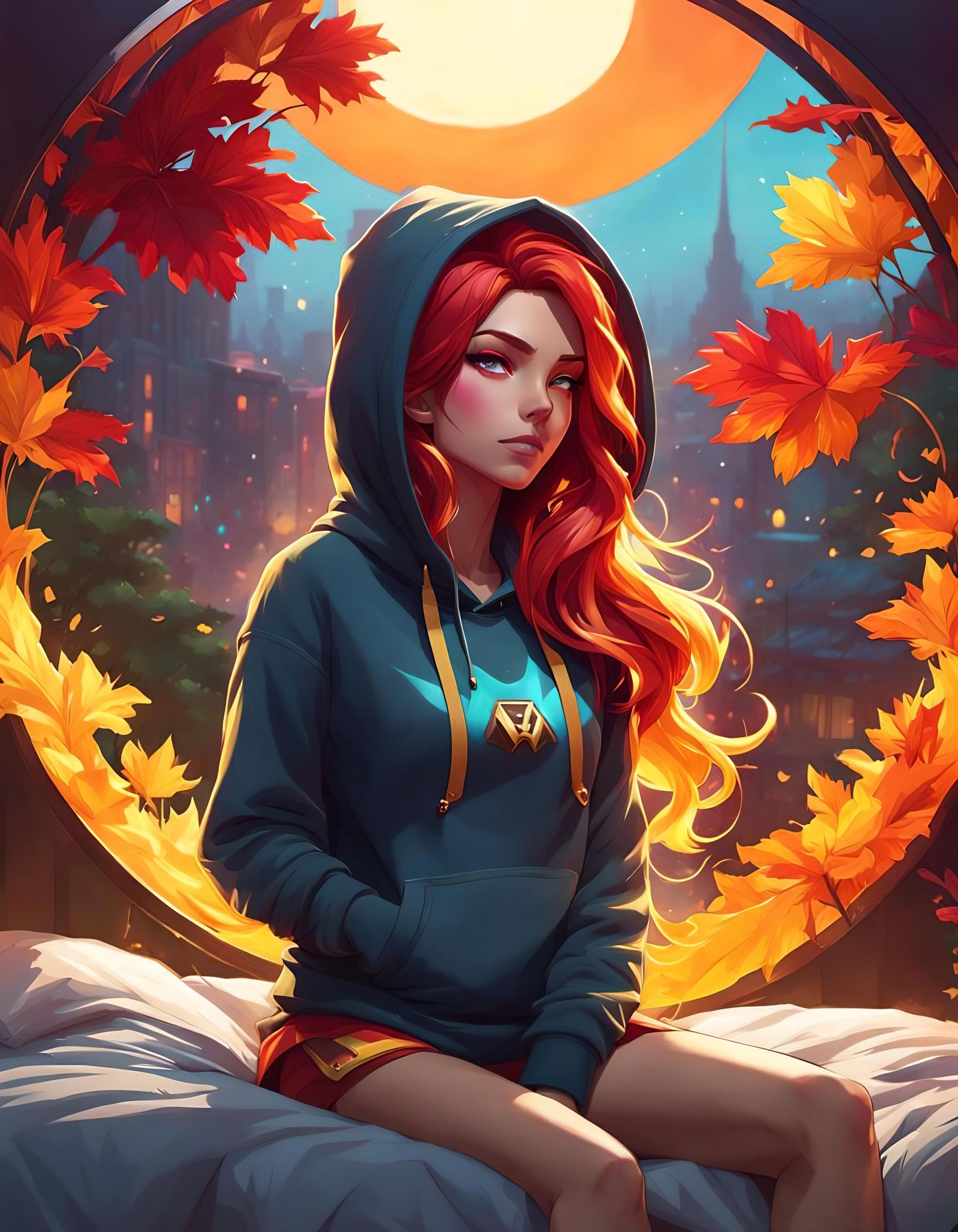 Sunset Shimmer Sleeping: Hyperdetailed Digital Portrait