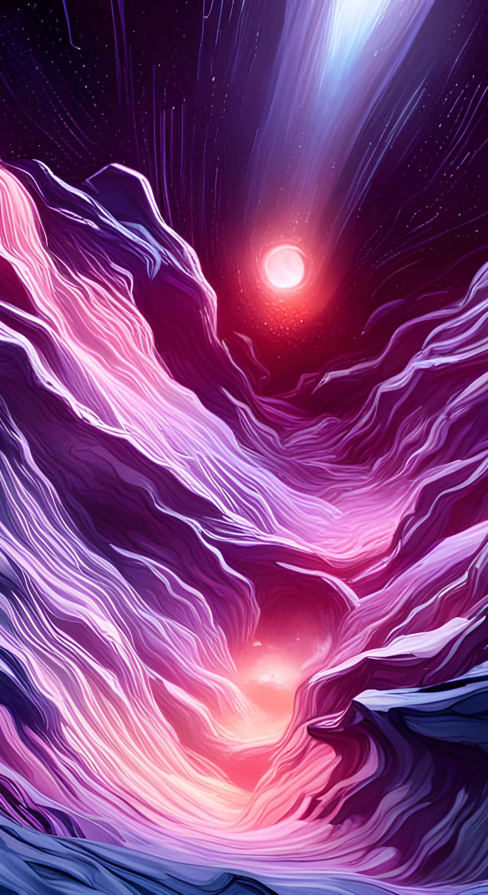 Cosmic Landscape in Complex Digital Art Style