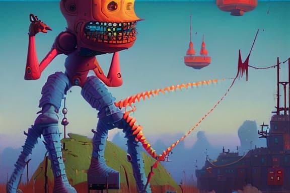 Surreal Monster in Fairycore Golden Hour