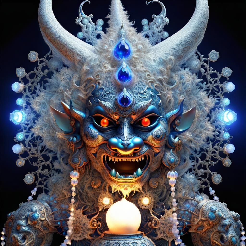 Gargoyle Gazebo in Moonlit Forest, Steampunk Style