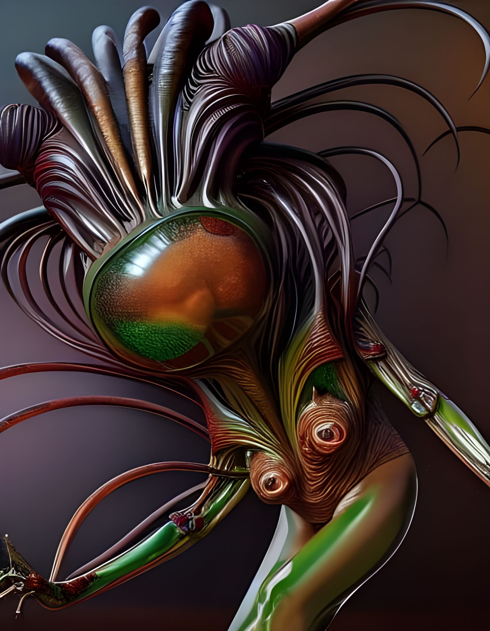 Alien People and Pets with Glazed Surfaces